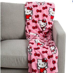 HELLO KITTY Plush Charming Bows Throw